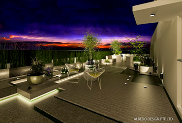 Decoration and Landscaping of Roof Garden, Balcony